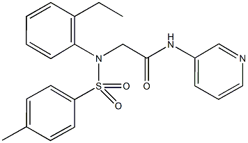 2-{2-ethyl[(4-methylphenyl)sulfonyl]anilino}-N-pyridin-3-ylacetamide Struktur