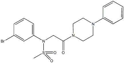 N-(3-bromophenyl)-N-[2-oxo-2-(4-phenylpiperazin-1-yl)ethyl]methanesulfonamide Struktur