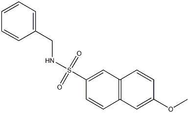 N-benzyl-6-methoxy-2-naphthalenesulfonamide Struktur