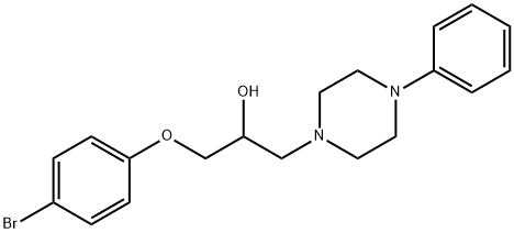 1-(4-bromophenoxy)-3-(4-phenyl-1-piperazinyl)-2-propanol Struktur