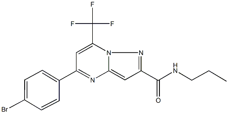 5-(4-bromophenyl)-N-propyl-7-(trifluoromethyl)pyrazolo[1,5-a]pyrimidine-2-carboxamide Struktur