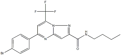 5-(4-bromophenyl)-N-butyl-7-(trifluoromethyl)pyrazolo[1,5-a]pyrimidine-2-carboxamide Struktur