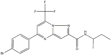 5-(4-bromophenyl)-N-(sec-butyl)-7-(trifluoromethyl)pyrazolo[1,5-a]pyrimidine-2-carboxamide Struktur