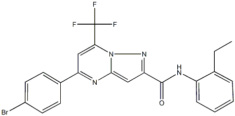 5-(4-bromophenyl)-N-(2-ethylphenyl)-7-(trifluoromethyl)pyrazolo[1,5-a]pyrimidine-2-carboxamide Struktur