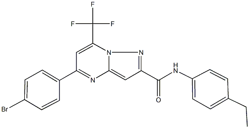 5-(4-bromophenyl)-N-(4-ethylphenyl)-7-(trifluoromethyl)pyrazolo[1,5-a]pyrimidine-2-carboxamide Struktur