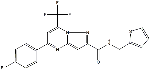 5-(4-bromophenyl)-N-(2-thienylmethyl)-7-(trifluoromethyl)pyrazolo[1,5-a]pyrimidine-2-carboxamide Struktur