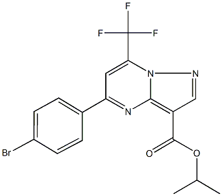 isopropyl 5-(4-bromophenyl)-7-(trifluoromethyl)pyrazolo[1,5-a]pyrimidine-3-carboxylate Struktur