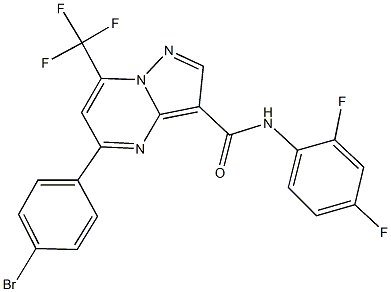 5-(4-bromophenyl)-N-(2,4-difluorophenyl)-7-(trifluoromethyl)pyrazolo[1,5-a]pyrimidine-3-carboxamide Struktur