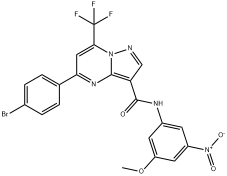 5-(4-bromophenyl)-N-{3-nitro-5-methoxyphenyl}-7-(trifluoromethyl)pyrazolo[1,5-a]pyrimidine-3-carboxamide Structure