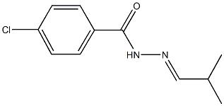 4-chloro-N'-(2-methylpropylidene)benzohydrazide Struktur