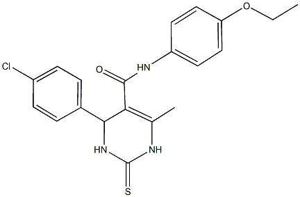 4-(4-chlorophenyl)-N-(4-ethoxyphenyl)-6-methyl-2-thioxo-1,2,3,4-tetrahydro-5-pyrimidinecarboxamide Struktur