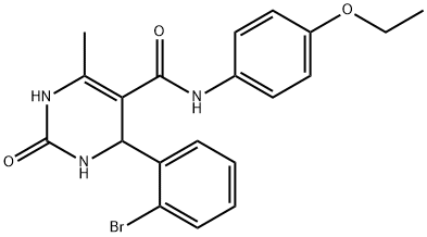 4-(2-bromophenyl)-N-(4-ethoxyphenyl)-6-methyl-2-oxo-1,2,3,4-tetrahydropyrimidine-5-carboxamide Struktur