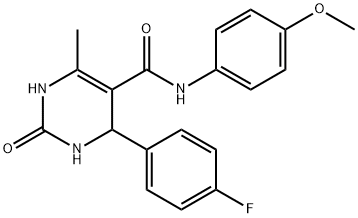 4-(4-fluorophenyl)-N-(4-methoxyphenyl)-6-methyl-2-oxo-1,2,3,4-tetrahydro-5-pyrimidinecarboxamide Struktur