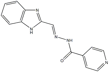 N'-(1H-benzimidazol-2-ylmethylene)isonicotinohydrazide Struktur