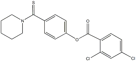 4-(1-piperidinylcarbothioyl)phenyl 2,4-dichlorobenzoate Struktur