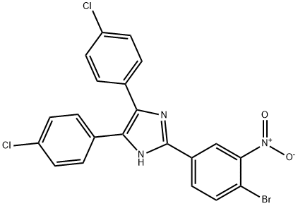 2-{4-bromo-3-nitrophenyl}-4,5-bis(4-chlorophenyl)-1H-imidazole Struktur