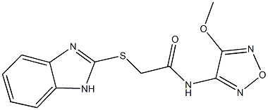 2-(1H-benzimidazol-2-ylsulfanyl)-N-(4-methoxy-1,2,5-oxadiazol-3-yl)acetamide Struktur