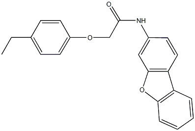 N-dibenzo[b,d]furan-3-yl-2-(4-ethylphenoxy)acetamide Struktur