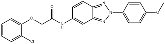 2-(2-chlorophenoxy)-N-[2-(4-methoxyphenyl)-2H-1,2,3-benzotriazol-5-yl]acetamide Struktur