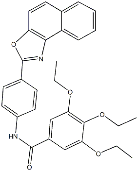 3,4,5-triethoxy-N-(4-naphtho[1,2-d][1,3]oxazol-2-ylphenyl)benzamide Struktur