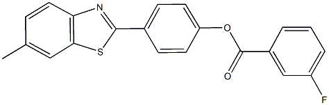 4-(6-methyl-1,3-benzothiazol-2-yl)phenyl 3-fluorobenzoate Struktur