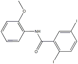 2,5-diiodo-N-[2-(methyloxy)phenyl]benzamide Struktur