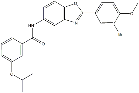 N-[2-(3-bromo-4-methoxyphenyl)-1,3-benzoxazol-5-yl]-3-isopropoxybenzamide Struktur