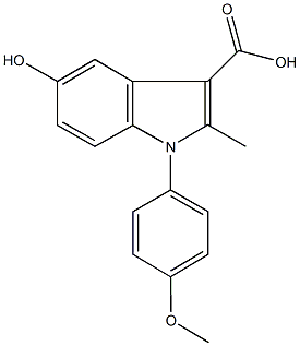 5-hydroxy-1-(4-methoxyphenyl)-2-methyl-1H-indole-3-carboxylic acid Struktur