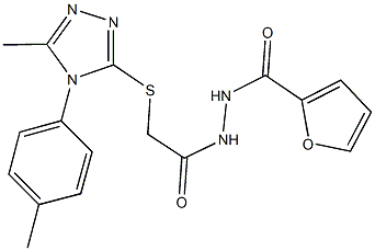 N'-(2-{[5-methyl-4-(4-methylphenyl)-4H-1,2,4-triazol-3-yl]sulfanyl}acetyl)-2-furohydrazide Struktur