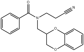 N-(2-cyanoethyl)-N-(2,3-dihydro-1,4-benzodioxin-2-ylmethyl)benzamide Struktur