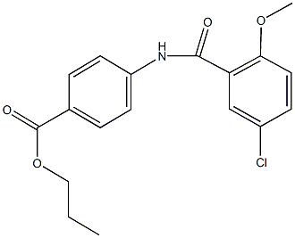 propyl 4-[(5-chloro-2-methoxybenzoyl)amino]benzoate Struktur