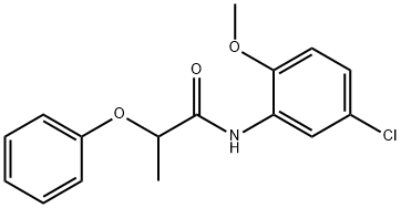 N-(5-chloro-2-methoxyphenyl)-2-phenoxypropanamide Struktur