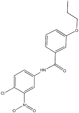 N-{4-chloro-3-nitrophenyl}-3-propoxybenzamide Struktur