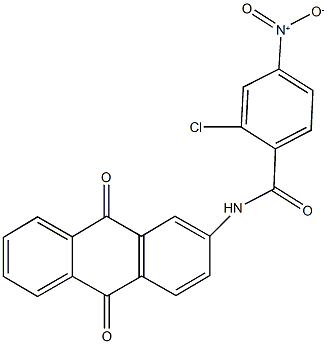 2-chloro-N-(9,10-dioxo-9,10-dihydroanthracen-2-yl)-4-nitrobenzamide Struktur