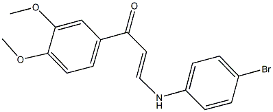 3-(4-bromoanilino)-1-(3,4-dimethoxyphenyl)-2-propen-1-one Struktur