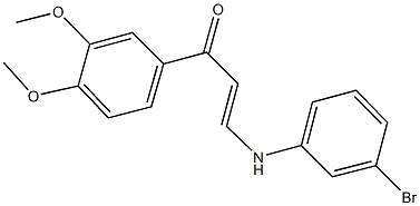 3-(3-bromoanilino)-1-(3,4-dimethoxyphenyl)-2-propen-1-one Struktur