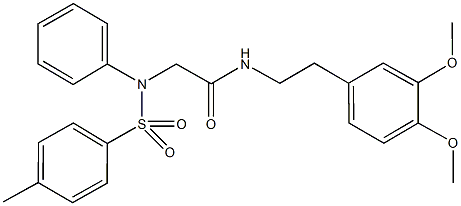 N-[2-(3,4-dimethoxyphenyl)ethyl]-2-{[(4-methylphenyl)sulfonyl]anilino}acetamide Struktur