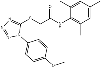 N-mesityl-2-{[1-(4-methoxyphenyl)-1H-tetraazol-5-yl]sulfanyl}acetamide Struktur