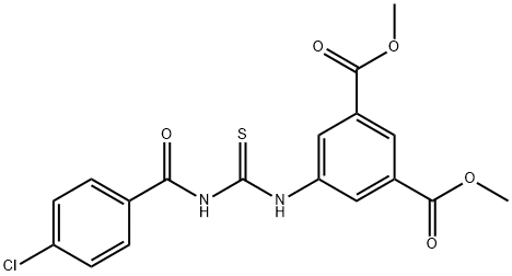 dimethyl 5-({[(4-chlorobenzoyl)amino]carbothioyl}amino)isophthalate Struktur