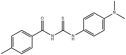 N-[4-(dimethylamino)phenyl]-N'-(4-methylbenzoyl)thiourea Struktur