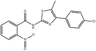 N-[4-(4-chlorophenyl)-5-methyl-1,3-thiazol-2-yl]-2-nitrobenzamide Struktur