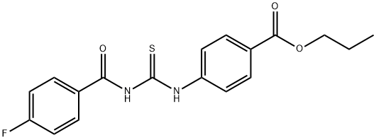 propyl 4-({[(4-fluorobenzoyl)amino]carbothioyl}amino)benzoate Struktur