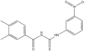 N-(3,4-dimethylbenzoyl)-N'-{3-nitrophenyl}thiourea Struktur