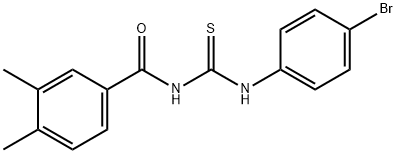 N-(4-bromophenyl)-N'-(3,4-dimethylbenzoyl)thiourea Struktur