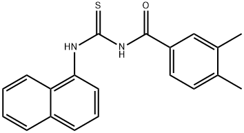 N-(3,4-dimethylbenzoyl)-N'-(1-naphthyl)thiourea Struktur