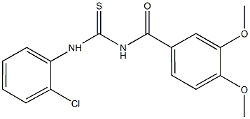 N-(2-chlorophenyl)-N'-(3,4-dimethoxybenzoyl)thiourea Struktur