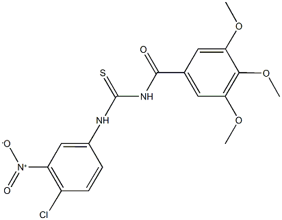 N-{4-chloro-3-nitrophenyl}-N'-(3,4,5-trimethoxybenzoyl)thiourea Struktur