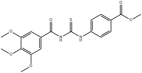 methyl 4-({[(3,4,5-trimethoxybenzoyl)amino]carbothioyl}amino)benzoate Struktur