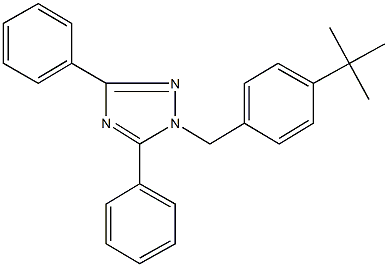 1-(4-tert-butylbenzyl)-3,5-diphenyl-1H-1,2,4-triazole Struktur