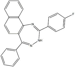 2-(4-fluorophenyl)-5-phenyl-3H-naphtho[1,2-e][1,2,4]triazepine Struktur